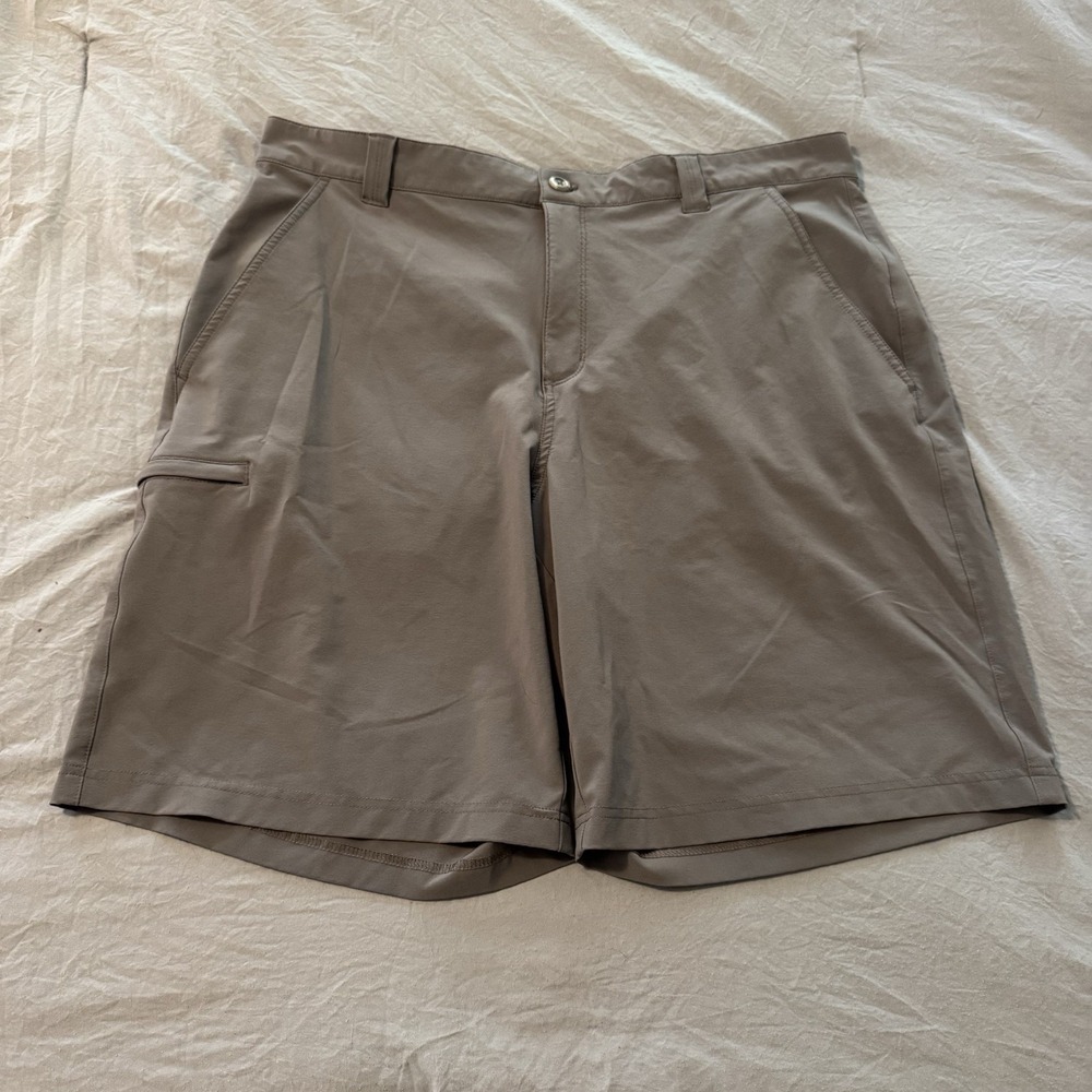 Columbia PFG Chino Shorts Men's Size 38 Gray Performance Material